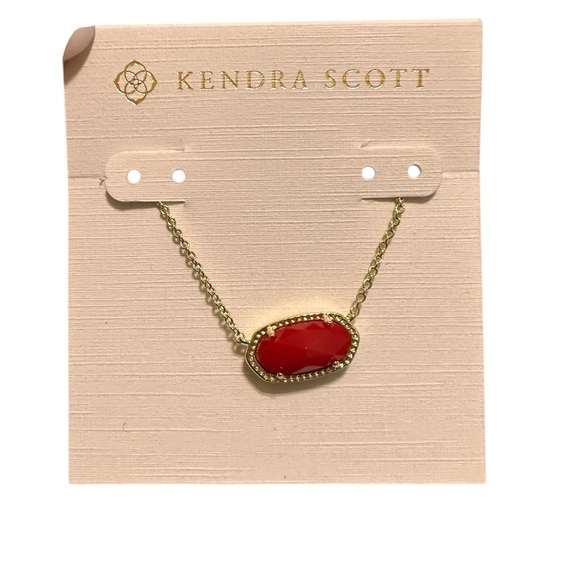 Kendra Scott Red Elisa Necklace NEW - Picture 2 of 7